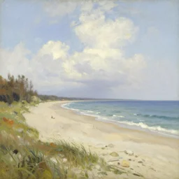 a beautiful beach landscape painting by william trost richards
