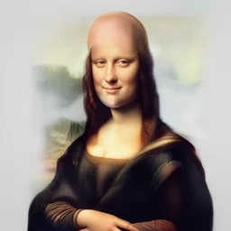 bald!!!!! patrick stewart as the mona lisa