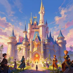the dream castle, highly detailed, magic fantasy, digital art, vibrant colors, keyframe illustration, trending on artstation, andreas rocha, sylvain sarrailh, darek zabrocki, finnian macmanus, dylan cole, liang mark, albert bierstadt, sung choi, peter mohrbacher, greg rutkowski