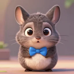 very cute disney pixar chinchilla wearing a bow tie, detailed fur, concept artwork, 3 d render official art, zootopia, cartoony, adorable design, disney disney, large eyes, whiskers hq, artstationhd, artstation, charlie bowater, artgerm, pixar, luca, promotional art, official