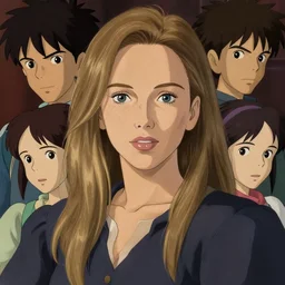 portrait of jennifer lawrence, studio ghibli, trending on artstation, fine detail, realistic shaded lighting, poster by ilya kuvshinov katsuhiro otomo, magali villeneuve, artgerm, anime