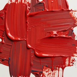 abstract multi layered heavy thick brushstrokes textures, red, dripping paint, close up, hyper realistic, high quality detailed photo