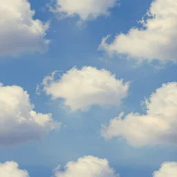 seamless digital painting of the sky with with clouds view from the side,