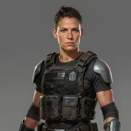 portrait of a woman by greg rutkowski, she looks like older gina carano, star wars expanded universe, she is about 8 0 years old, wearing tactical gear of the galactic alliance, digital painting, artstation, concept art, smooth, sharp foccus ilustration, artstation hq