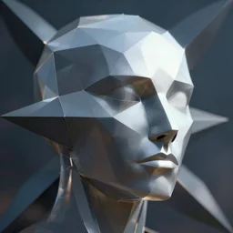 geometric facet style sci - fi art