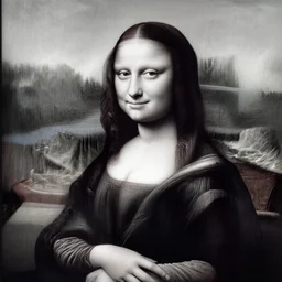 stunning bw film photograph of ( ( ( ( mona lisa holding a plumbus ) ) ) ), closeup, aperture 1. 2