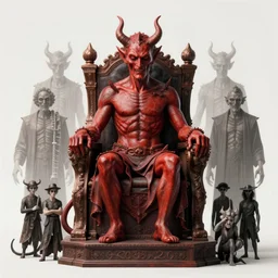 the devil sits on his throne, horror art by beksinski and szukalski and giger and and pyromallis and dzo and iris compiet and seb mckinnon and, digital art, highly detailed, intricate, sharp focus, volcanic render, trending on artstation hq, deviantart, pinterest, unreal engine 5, 4 k uhd image
