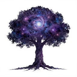 cosmic divine tree by cloude monet.