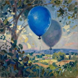blue balloon as painted by renoir.