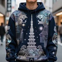 hoodie, street wear, toyko, intricate, elegant, highly detailed, prism highlights, lut, cgsociety, street photography, smooth, sharp focus, telephoto, synth wave