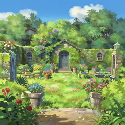 a creole garden, reunion island from reunion island key anime visual by makoto shinkai, trending on artstation