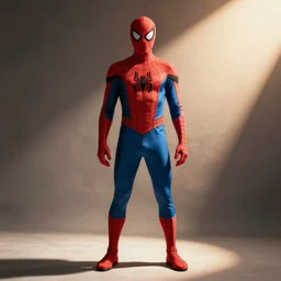 an adult spiderman halloween costume ad, full body concept, full height,