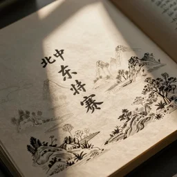 Chinese writing on a document