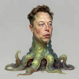elon musk as slimy mollusk, anthropomorphic character, drool, concept art, intricate, elegant, highly detailed, digital painting, artstation, wallpaper, smooth, sharp focus, illustration, art by h. r. giger and artgerm and greg rutkowski and alphonse mucha