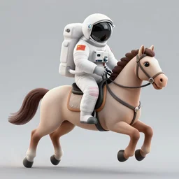 astronaut carries on his shoulders a astronaut riding horse