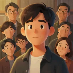 painting portrait of cj, cartoon, warm lighting. movie poster, illustration by bartek fedyczak, erak note, tooth wu, neil richards, kan liu, siwoo kim, jisu choe, trending on art station