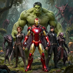 portrait of marvels ( ( ( ( ( ( ( ( ( ( ironman ) ) ) ) ) ) ) ) ) ) hulk by hr giger, greg rutkowski, luis royo and wayne barlowe as a diablo, resident evil, dark souls, bloodborne monster, elden ring creature, [ [ [ [ [ [ [ in a garden ] ] ] ] ] ] ]