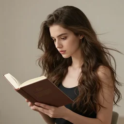 beautiful girl reading a book, her hair flowing down, soft lighting, realistic wide angle, sharp focus, 8 k high, 6 4 megapixel, insanely detailed, intricate, elegant, art by artgerm and wlop