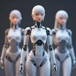3 d cyborg girl by md. h 3, arstation, no blur