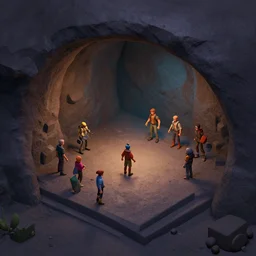 cyberpunk cave, isometric game, smooth 3 d illustration, cinematic matte painting, soft render, servando lupini, handpaint texture, blender, 3 d coat, concept art by noah bradley, darek zabrocki, tyler edlin, jordan grimmer, neil blevins, james paick, natasha tan, highly detailed, ultra detailed, ultra realistic, trending
