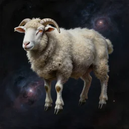 a tentacled sheep floating through space, cosmic horror painting, elegant intricate digital painting artstation concept art by mark brooks and brad kunkle extreme detail 4 k