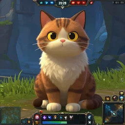 screenshot of a giant cat sitting on a Starcraft 2 game