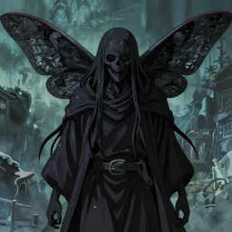 mothman by Junji Ito and Satoshi Kon, post-processing, beautiful, scary, octane rendered, anime masterpiece, accurate