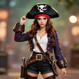 navi pirate woman with an attitude 8k bokeh