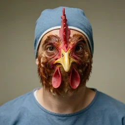 inmate with chicken face