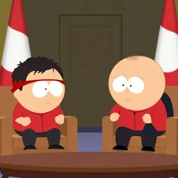 zelensky and erdogan as southpark characters, tv interview