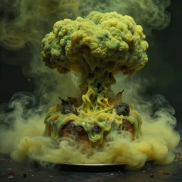 matte painting of toxic fumes dessert, by marc adamus, sinister lighting, green yellow hue's, dreadful, 8 5 mm, f 1. 8, beautiful composition