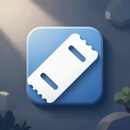ticket icon, mobile game style