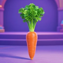 carrot top with carrot head!!!!, pixar character, stage background, pixar, 3 d,