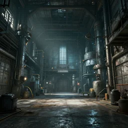 final fantasy 7 background, factory interior, pre-rendered