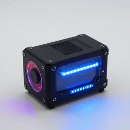 small electronic futuristic movie prop with led lights