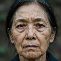 an old ugly woman's face by bruce gilden
