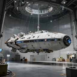 a spaceship by Gurmukh Bhasin and Mikko Kinnunen, hanger