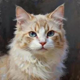 humanoid cat feline hybrid, concept art oil painting, portrait ethereal by jama jurabaev, greg rutkowski extremely detailed, brush hard, artstation, soft light