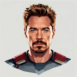 concept art of tony stark, vector art, by cristiano siqueira, highly detailed, artstation, high quality