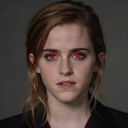 emma watson with red glowing eyes