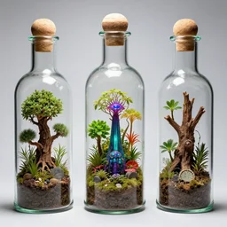 terrarium worlds in mccartney bottles 8 k /
