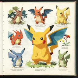 detailed illustration of pokemon in 1 8 8 0 johnson's household book of nature byernst haeckel, matte artwork, artstation