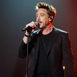 robert downey jr. sings with george michael