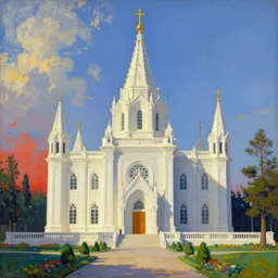 temple of the quantum physics, masterpiece painted by maxfield parrish, jc leyendecker and hopper