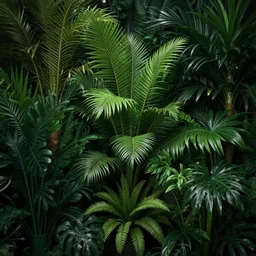 professional photograph of a jungle of plastic plants, high quality, cinematic lighting, hd, 4 k, 8 k,