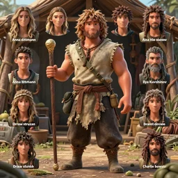 a cool and muscular male refugee of legends character, shabby beggar clothes, staff and bag, shelter background, symmetrical, maximalist, cg animation, riot enterainment, arcane, realistic, hyper detailed, masterpiece character select portrait, by artgerm, anna dittmann, ilya kuvshinov, loish, drew struzan, charlie bowater, 3 d