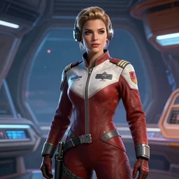 epic professional digital art of stunningly gorgeous canadian female starship pilot, by leesha hannigan, iris van herpen, artstation, cgsociety, wlop, epic, much wow, much detail, gorgeous, detailed, masterpiece
