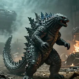 film still from the new live - action netflix movie adaptation,'godzilla vs x - com'