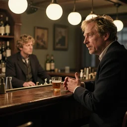 an scenario close a bar designed for the director Roy Andersson movie