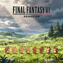final fantasy vi hd remaster, mog chibi sprite walk cycle, squaresoft official media,